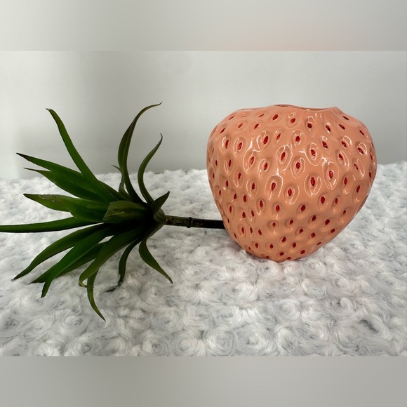 Strawberry and Faux Plant Planter - Picture 3 of 3